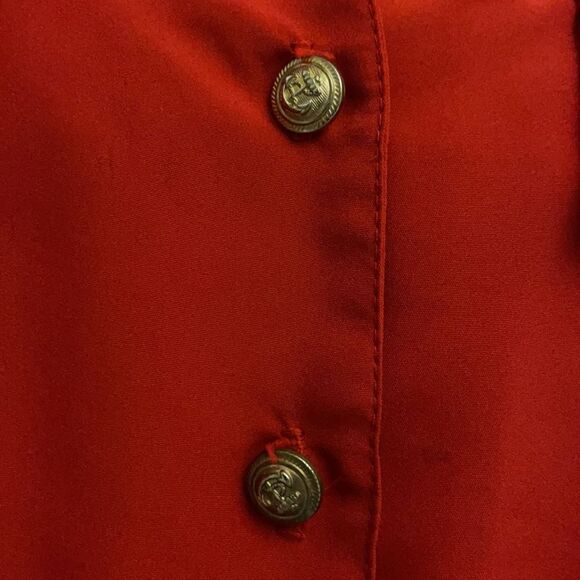 Vintage Sweetbriar 1980s Red Shirtwaist Dress 12 But Runs Small - Picture 12 of 16